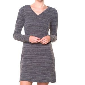 Kuhl Amaranta hooded knit sweater dress in heathered blue